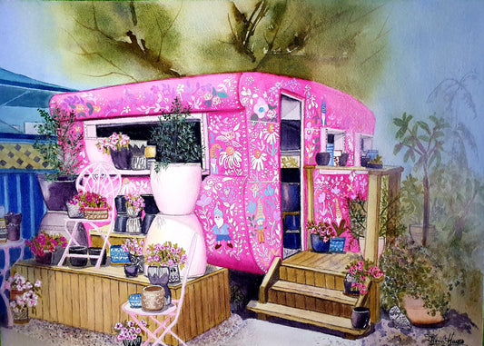 The Pink Potting Van