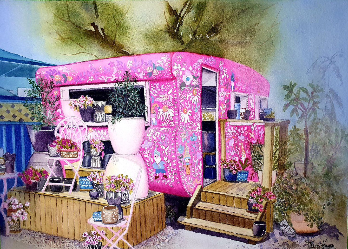 The Pink Potting Van